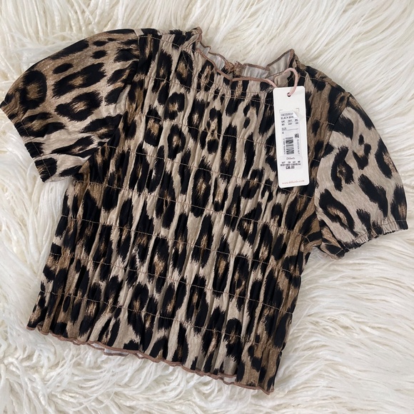 GB Girls "Sydney Cheetah print Scrunch top and skirt" NWT - Picture 3 of 7